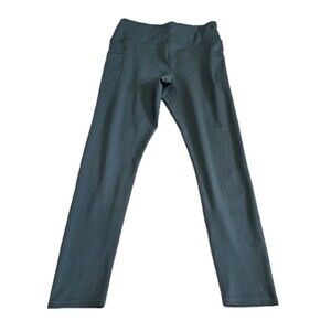 Maurices Ankle Leggings  Women's Size Medium 2 Side Pockets Gray Green Color